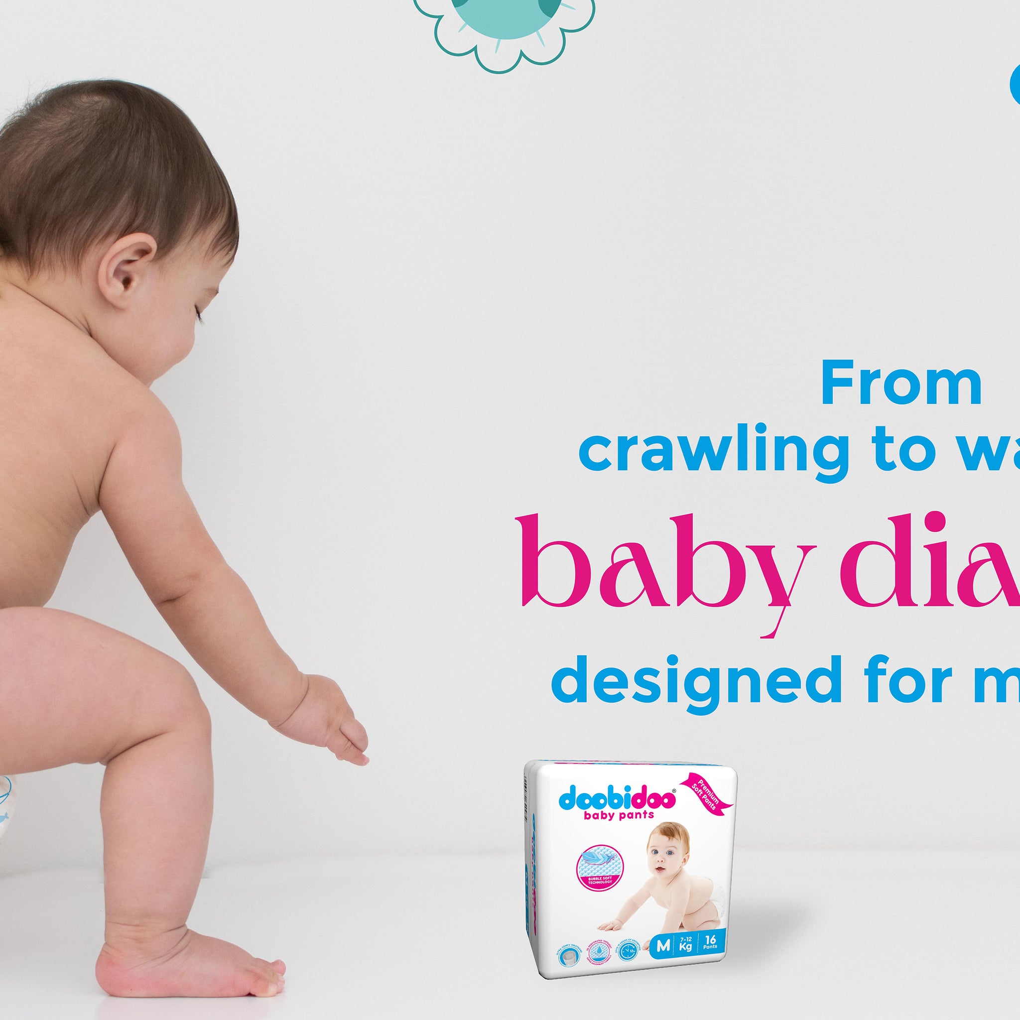 From crawling to walking: Baby diapers designed for mobility