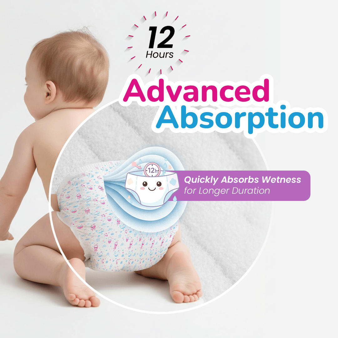 Doobidoo Baby Pants Diapers | L- Size | Pack Of 1 | 16 Count | All Round Softness With Bubble Soft Top Sheet