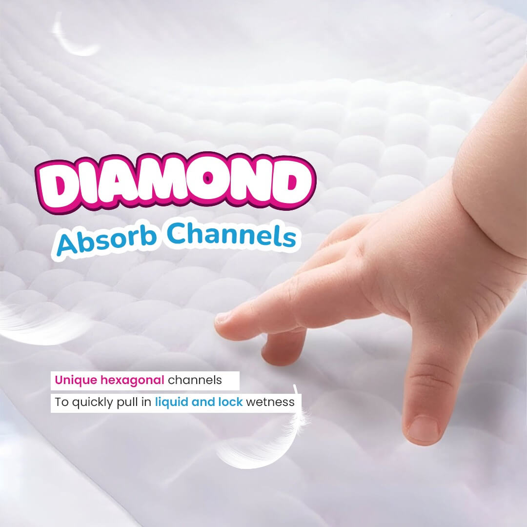Doobidoo Classic Soft Baby Pant Diapers with Diamond Channels - Small (40 count)
