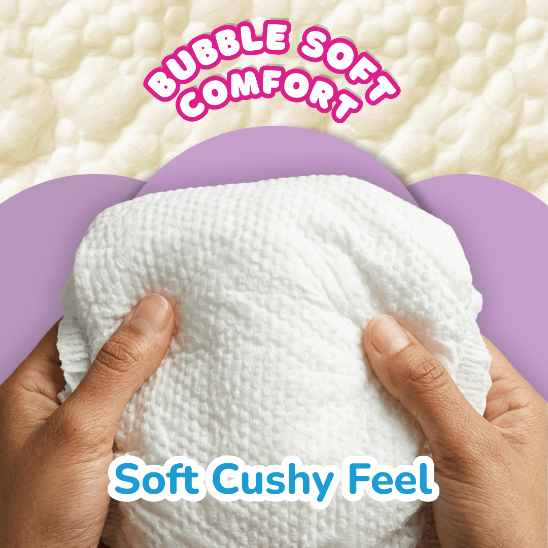 Doobidoo Silky Soft Baby Pants Diapers | Medium Size | Pack of 2 | 36 Count |7-12 kgs | Super stretchable elastic waistband