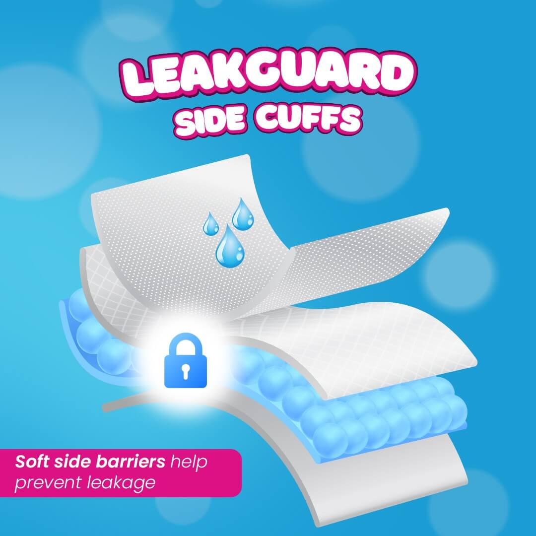 Doobidoo Classic Soft Baby Pant Diapers with Diamond Channels - Small (40 count)