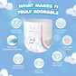 Doobidoo Baby Pants Diapers - Medium Size (112 Count) - All Round Softness with Bubble soft Top sheet (7-12 kgs)