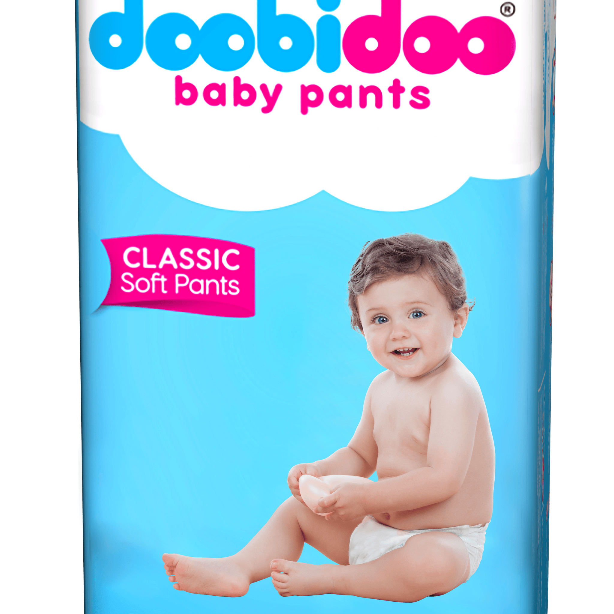 Doobidoo Classic Soft Baby Pant Diapers with Diamond Channels - Large (34 count)