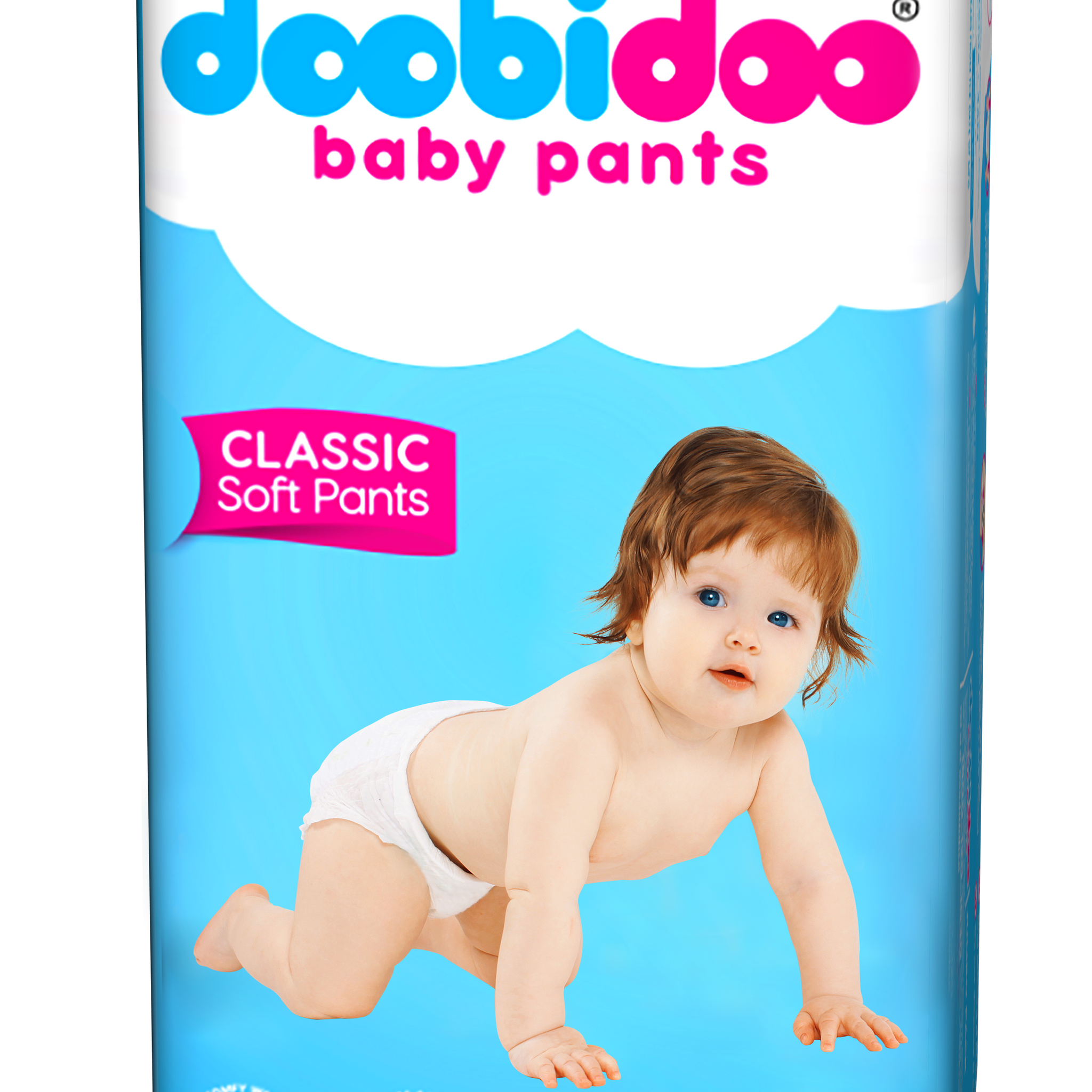 Doobidoo Classic Soft Baby Pant Diapers with Diamond Channels - Medium (34 count)