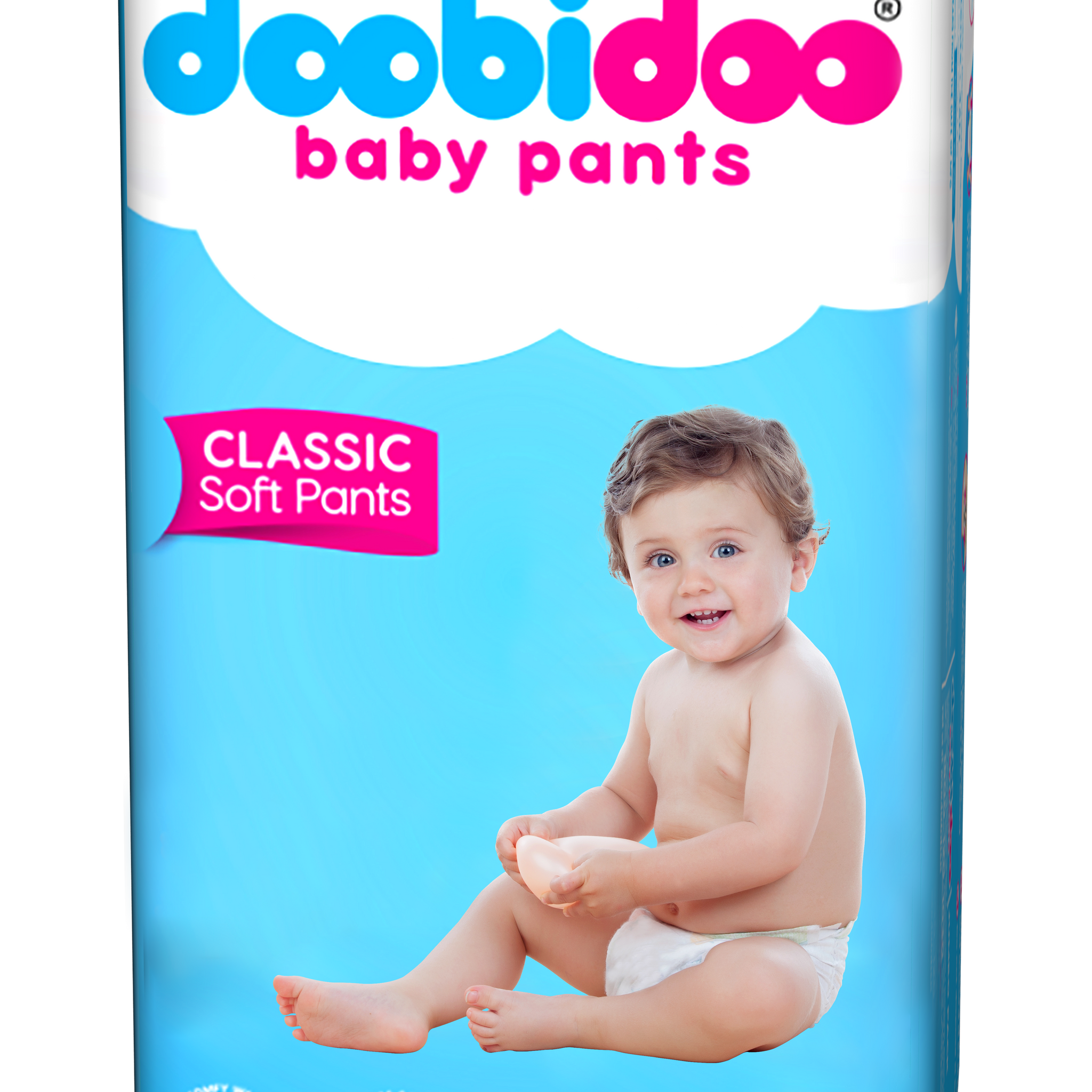 Doobidoo Classic Soft Baby Pant Diapers with Diamond Channels - L (56 count)