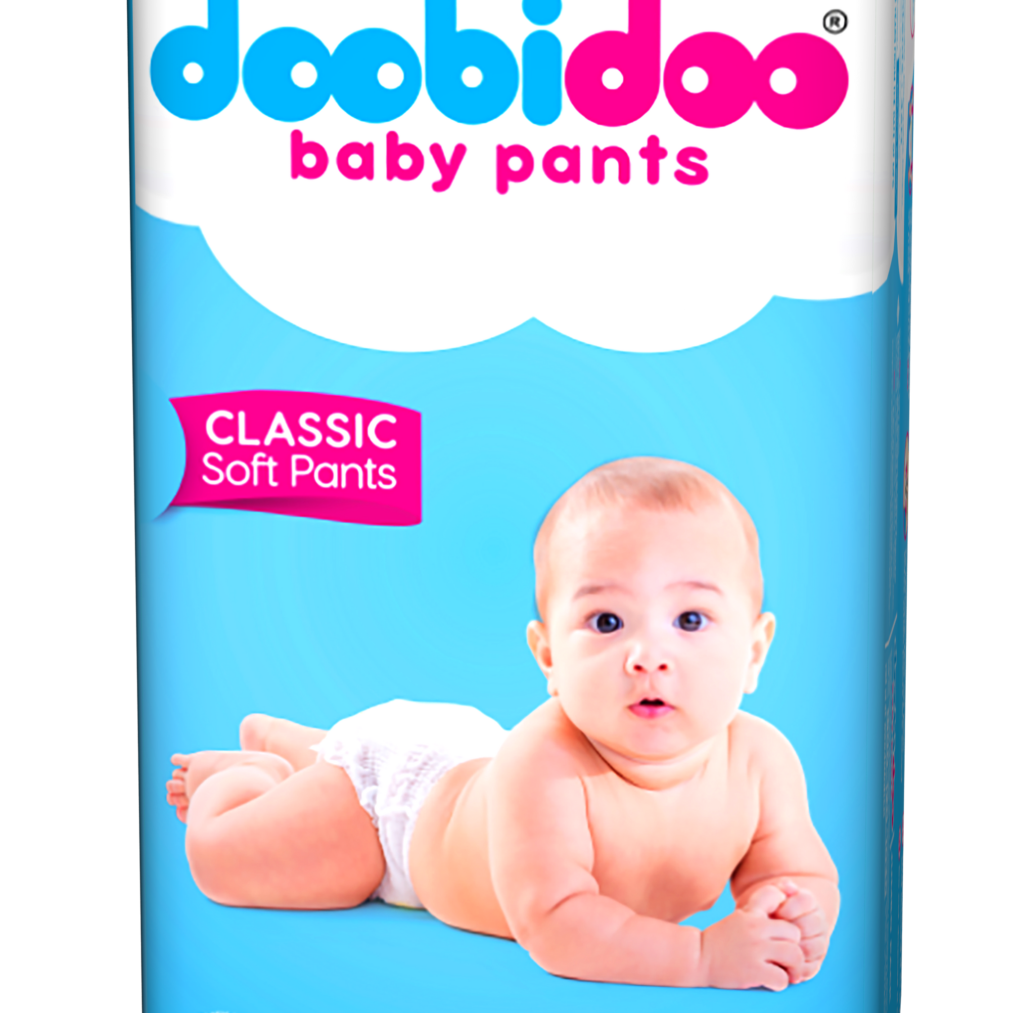 Doobidoo Classic Soft Baby Pant Diapers with Diamond Channels - S (74 count)